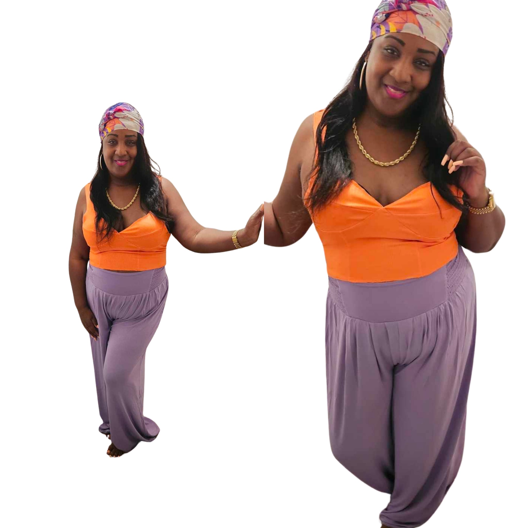 Vcay Plus High Waist Wide Leg Pants| Lavender