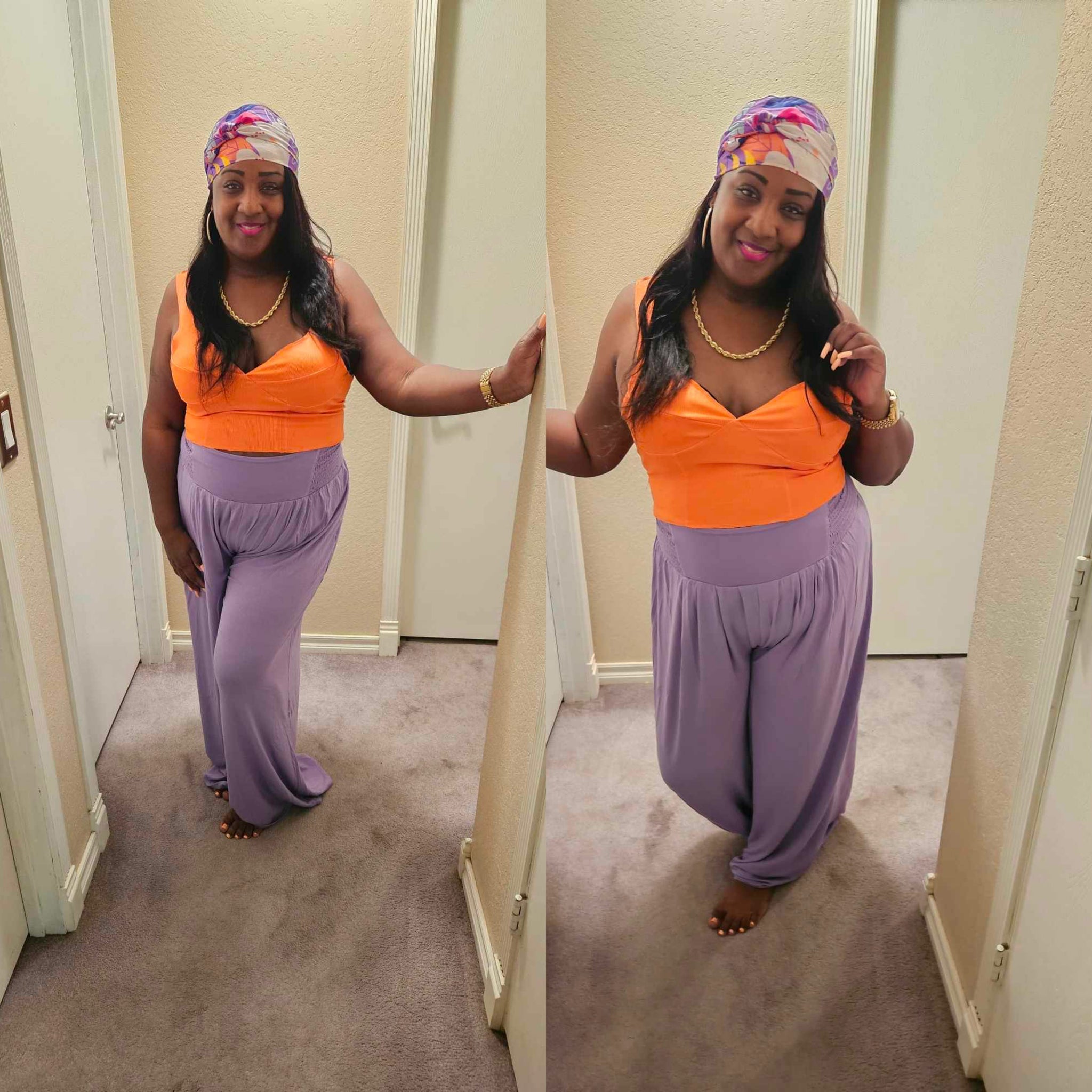 Curvy Vacation Ready Wide Leg Pants| Lavender