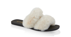 Furry White Slippers