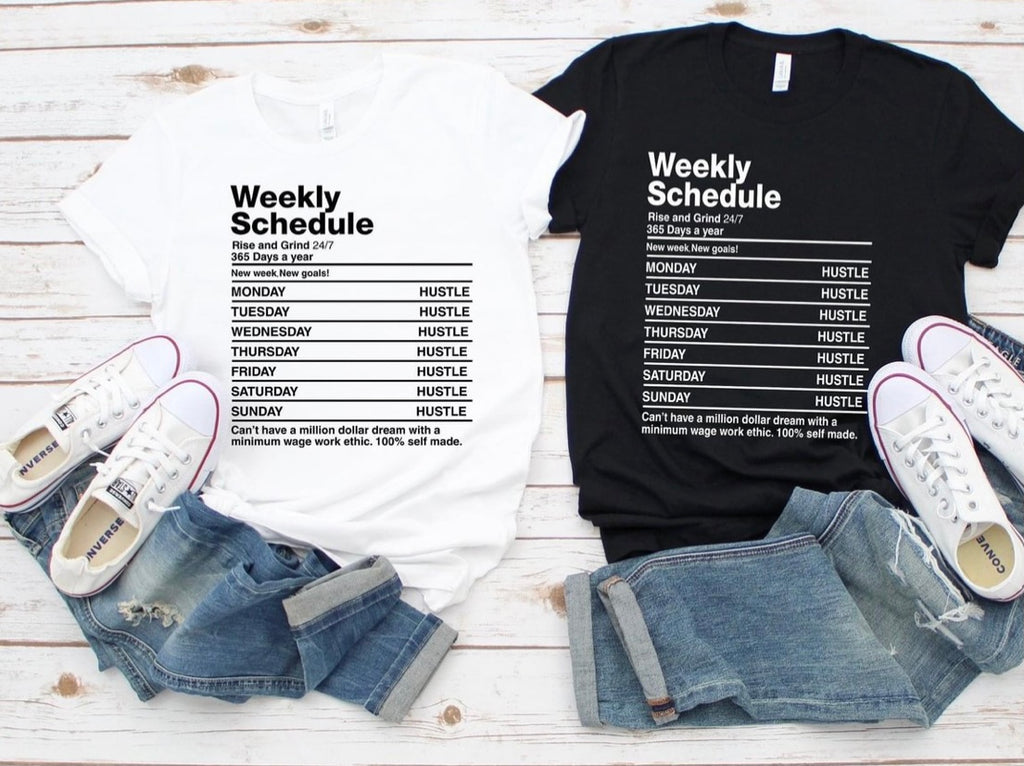 Weekly Schedule T-Shirt - Lexi’s Plus Size Spot