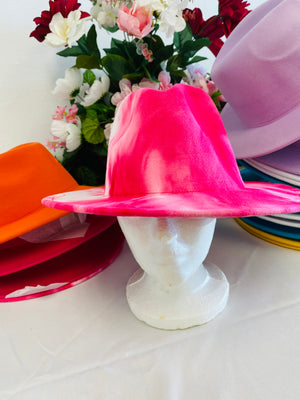 Pink Tye Dye Fedora Hat - Lexi’s Plus Size Spot