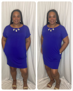 Plus Size Stretchy T-shirt Dresses