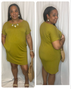 Plus Size Stretchy T-shirt Dresses