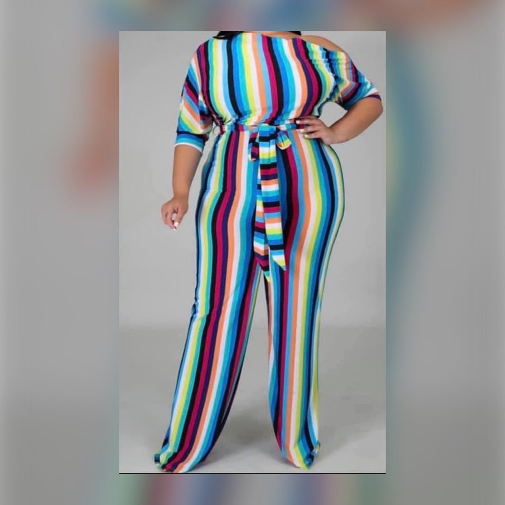 Stripes Jumpsuit - Lexi’s Plus Size Spot